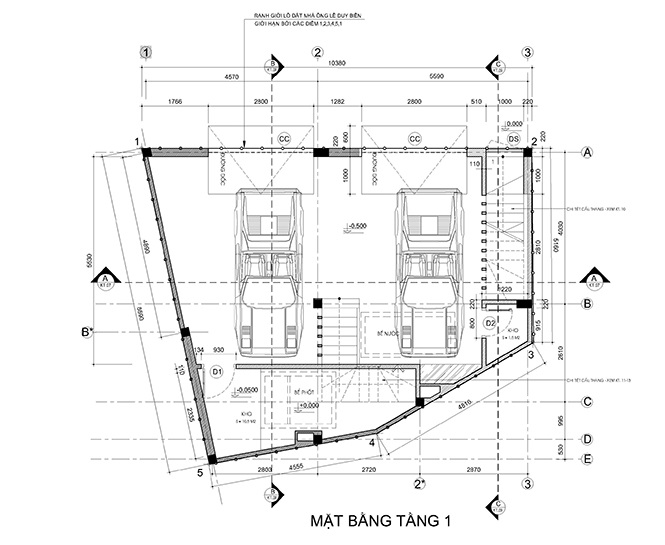 thiet ke nha pho 4 tang 3