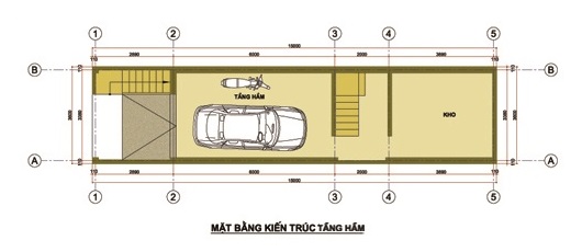 thiết kế nhà phố 4 tầng